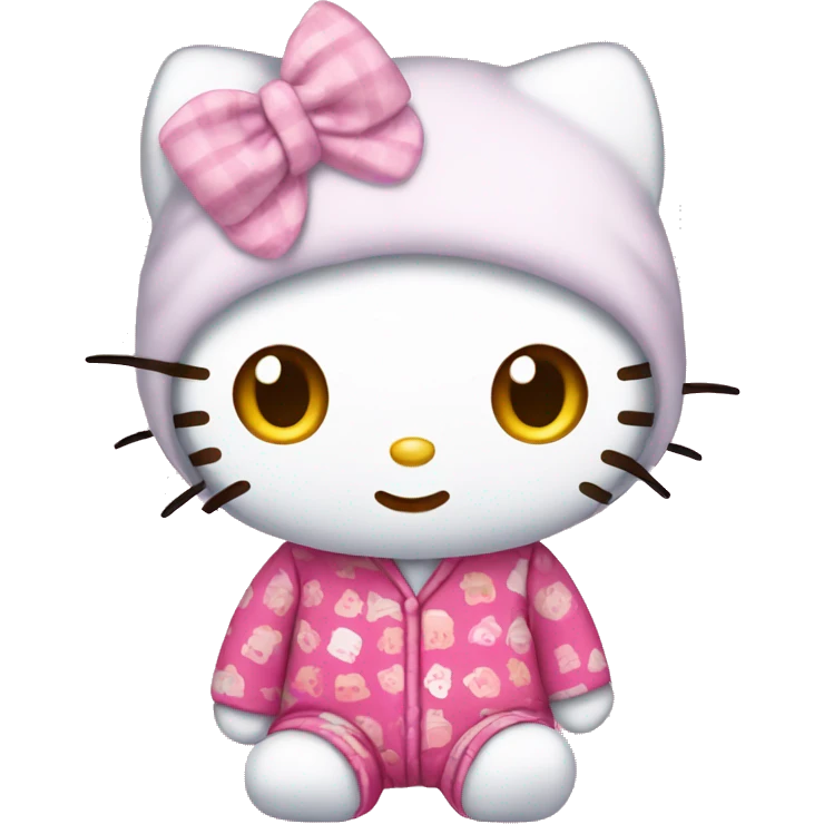 hello kitty in pajamas  emoji