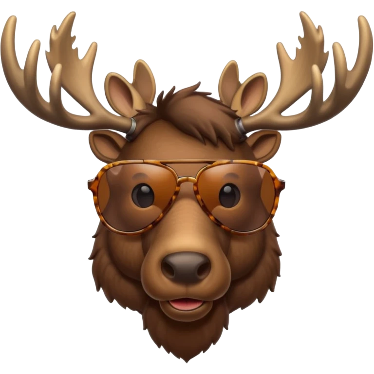 Moose with sunglasses emoji