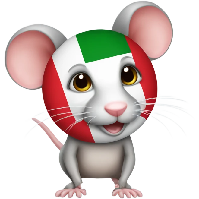 Italian flag rat emoji