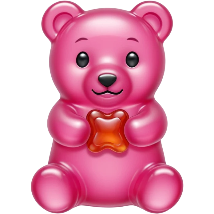 Pink Gummy bear emoji