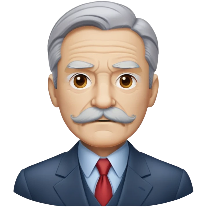 Minister of Defense, old man in suit, mustache, from captain america: civil war emoji