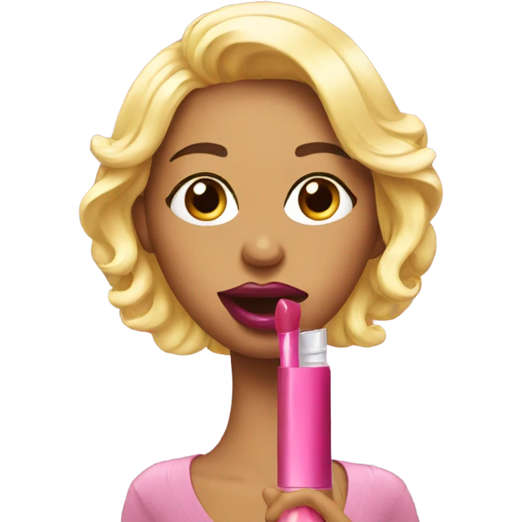 Emoji applying lipgloss emoji