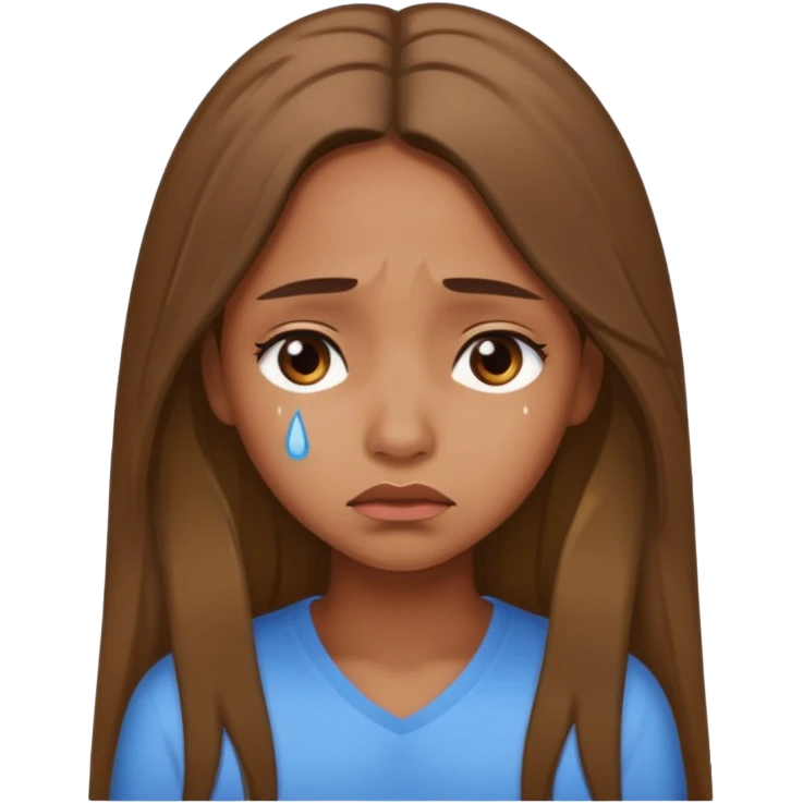 pretty brown girl who is sad emoji