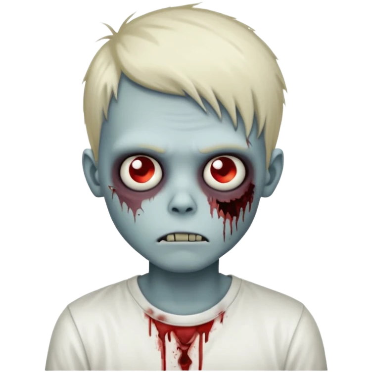 zombie boy with emo hair and white shirt emoji emoji