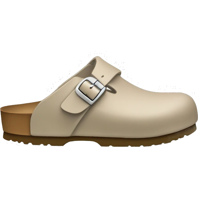 beige / grayish birkenstock clogs emoji