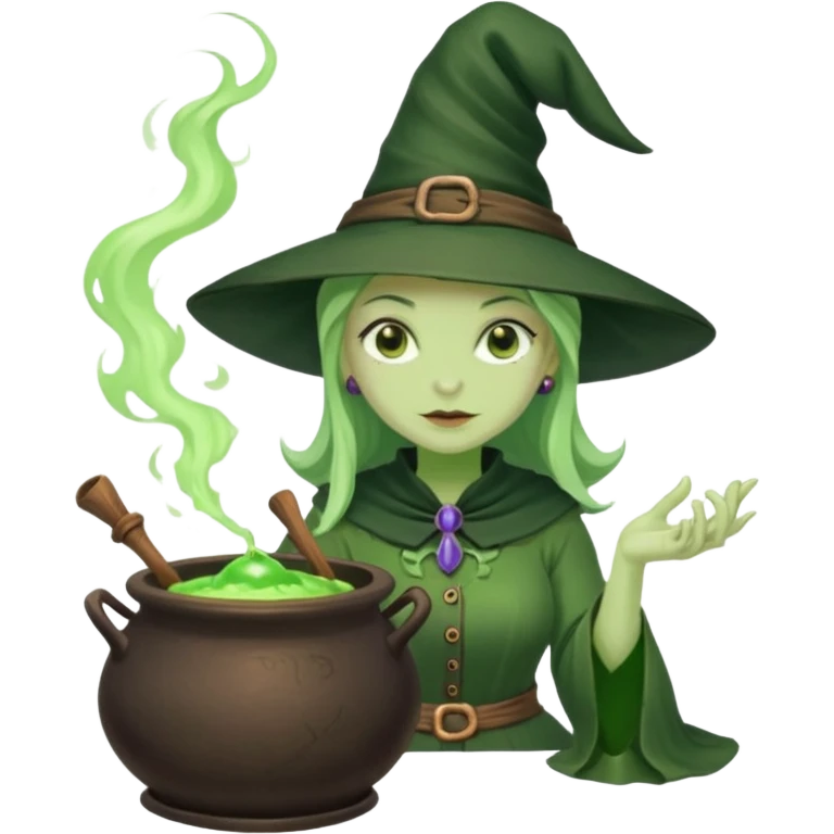 green witch cooking potion emoji