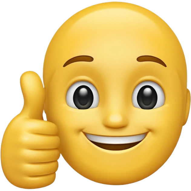thumbs up with a smiling face emoji