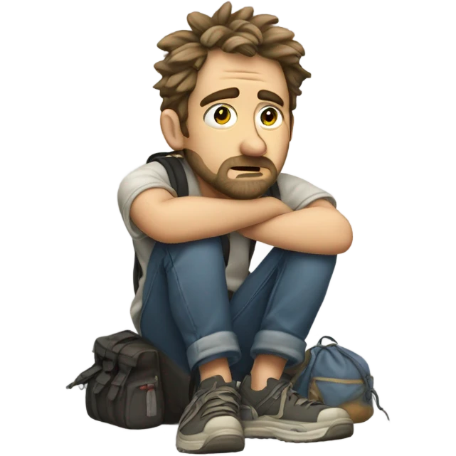 Homeless white guy emoji