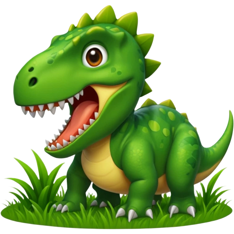 A dinsoirse eating  emoji