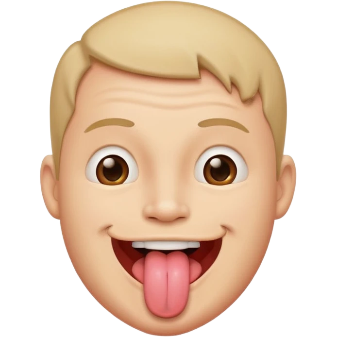 Pregnant man emoji with tongue emoji emoji