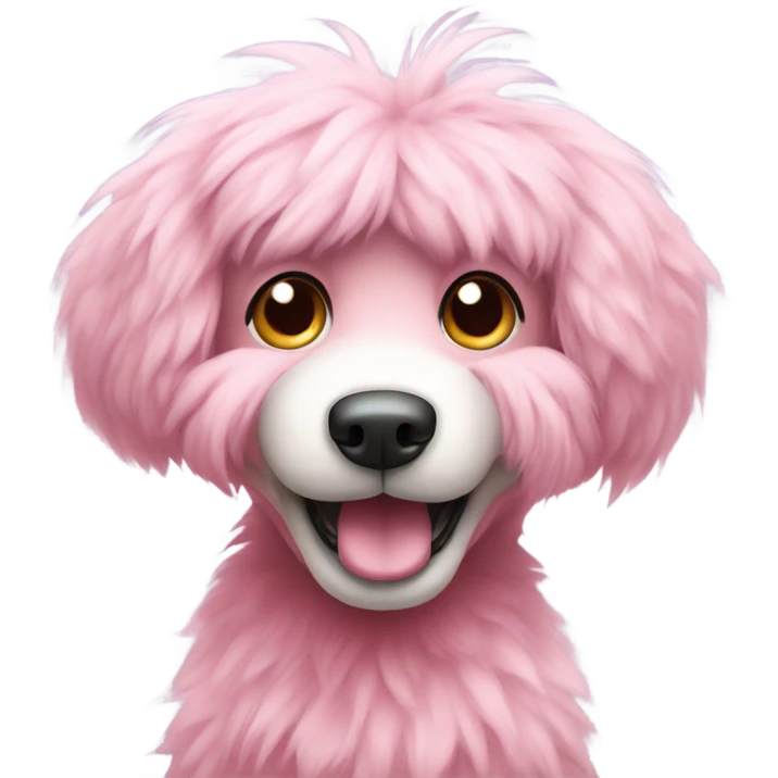 Pink dog cute emoji