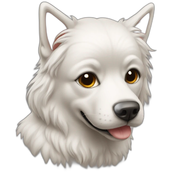 Un chien sur un chat emoji