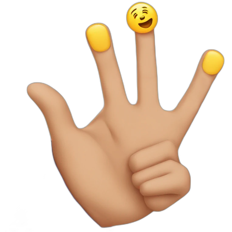 An mâle emoji making a finger show emoji