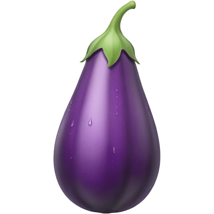 make the eggplant longer and thinner and make the water misty emoji