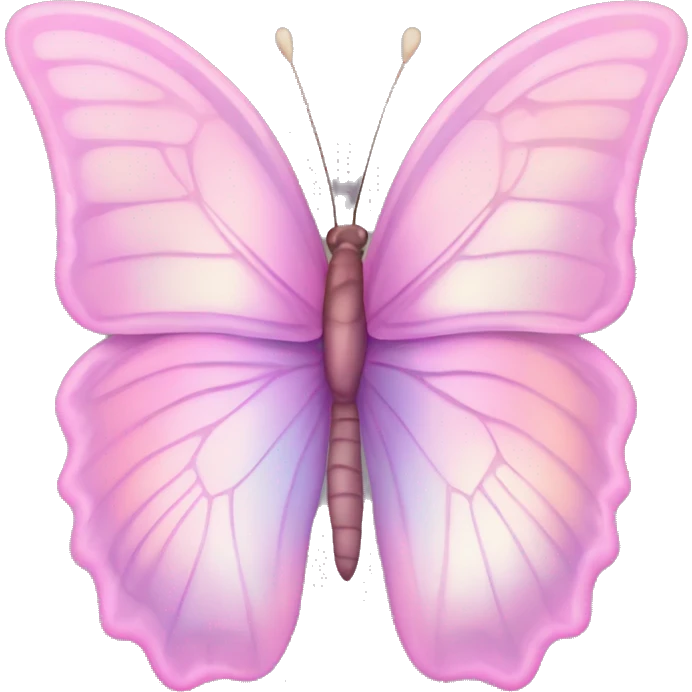 Pastel pink iridescent butterfly emoji