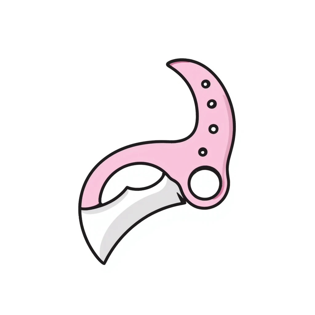 pink karambit knife cs2 emoji