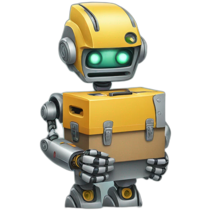 robot holding a toolbox emoji