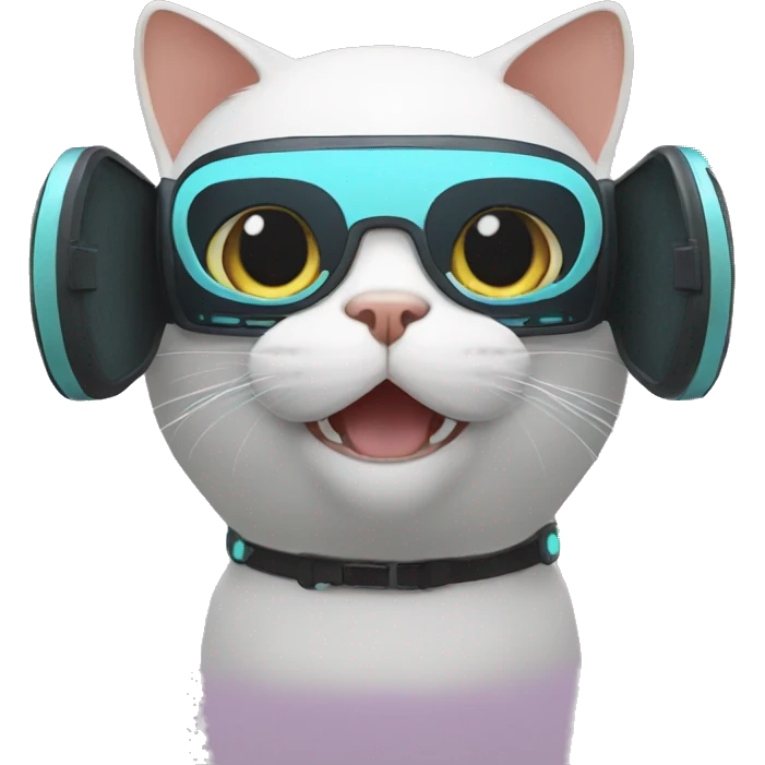 A cat in vr emoji