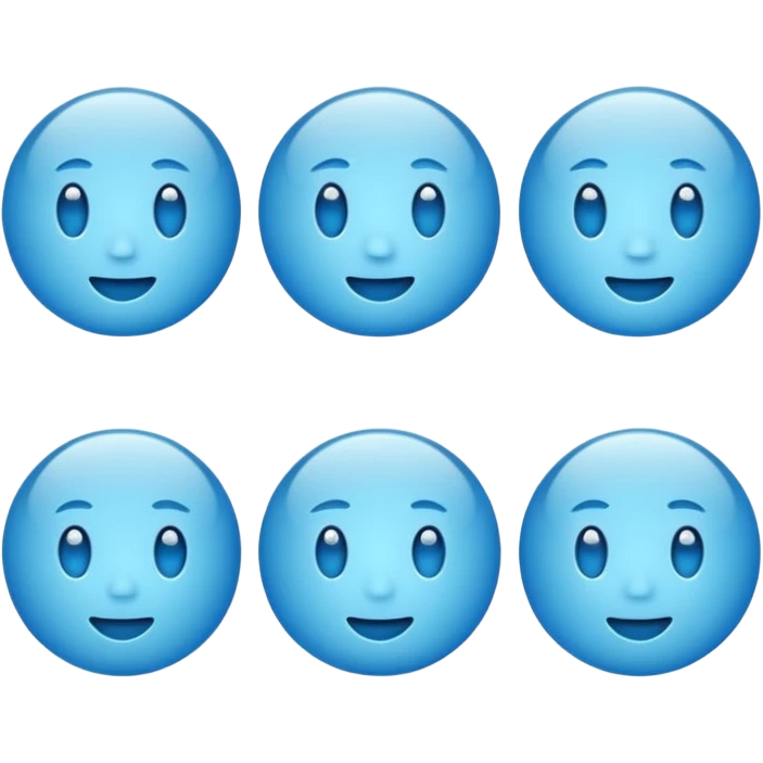 Blue four emoji