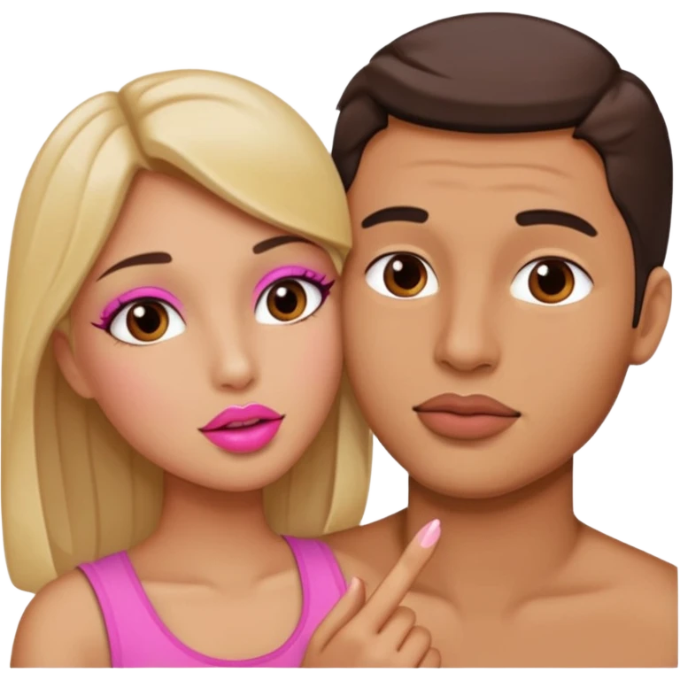 Öpüşen çift dudakları dudaklarına değer emoji