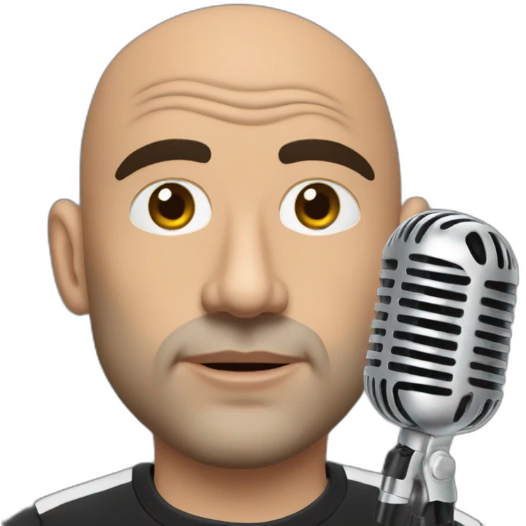 Joe Rogan podcast with a microphone emoji