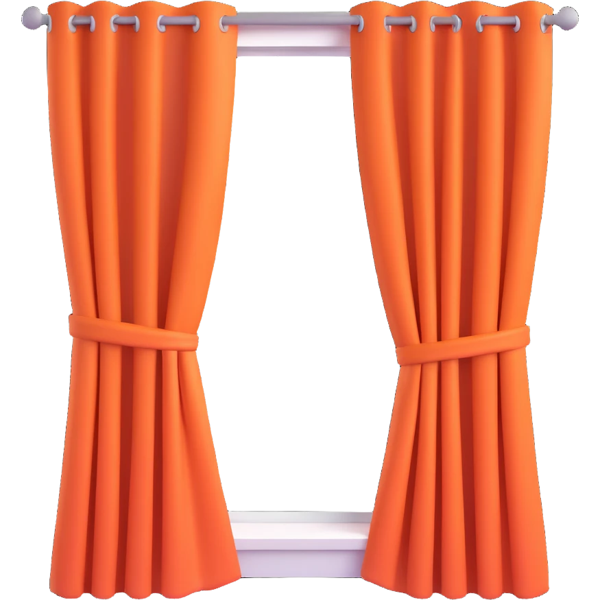 a big window with curtains emoji