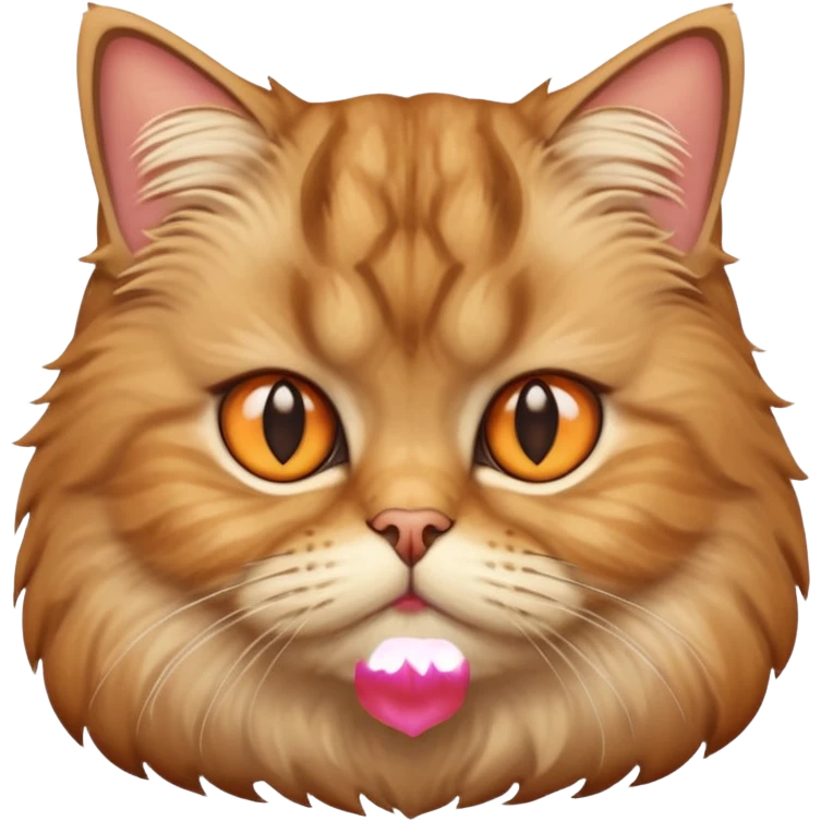 Tabby Persian cat head emoji