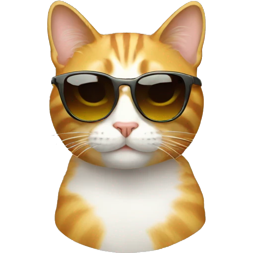Cat with sunglasses emoji
