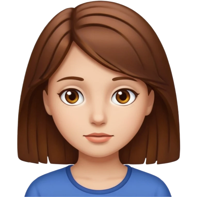 Brown hair girl emoji