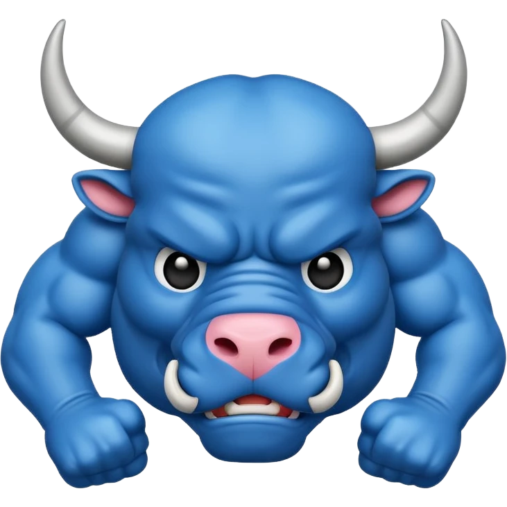  blue bull emodji vector emoji