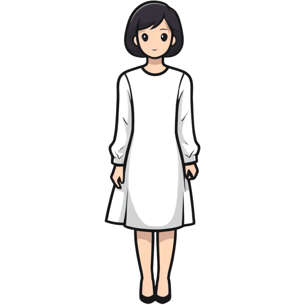 fashionable colorful dress with long sleeves emoji