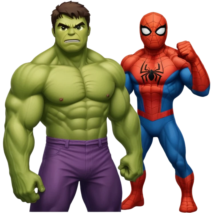 Spider-Man and Hulk emoji