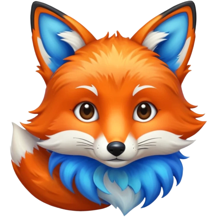 a galaxy print fox emoji