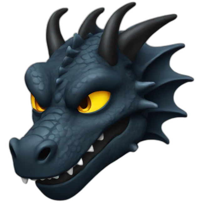 Dragon noir emoji