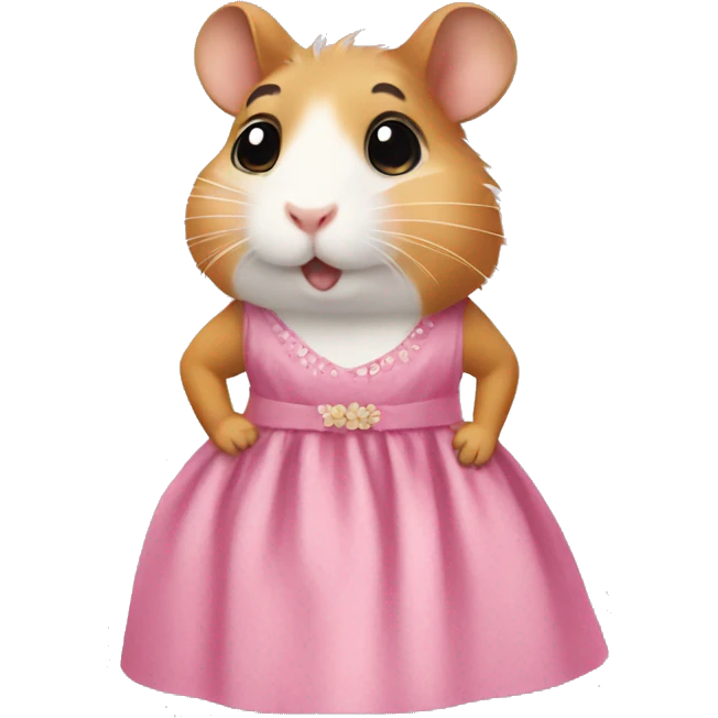 Hamster wearing a dress  emoji