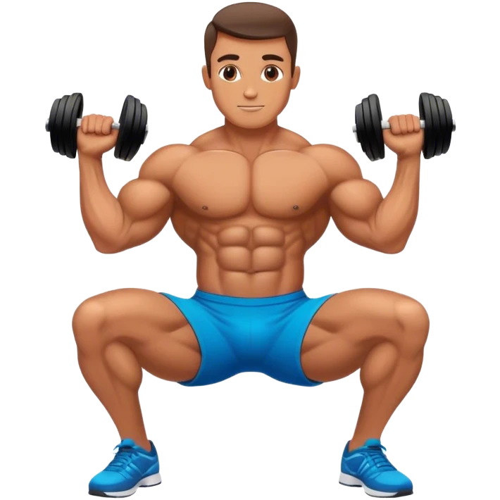 bodybuilder laying down abs exercise emoji