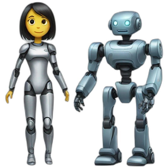 Robot AND human  emoji