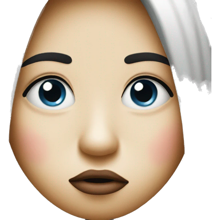 Sad face with a kiss emoji