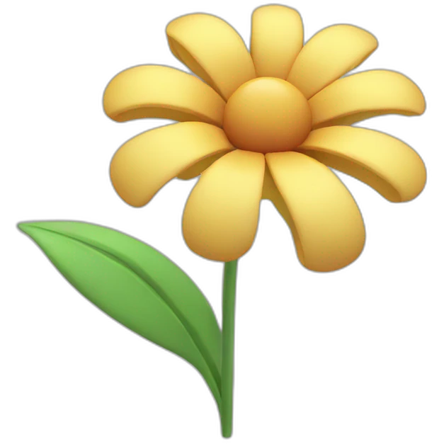 3d flower emoji