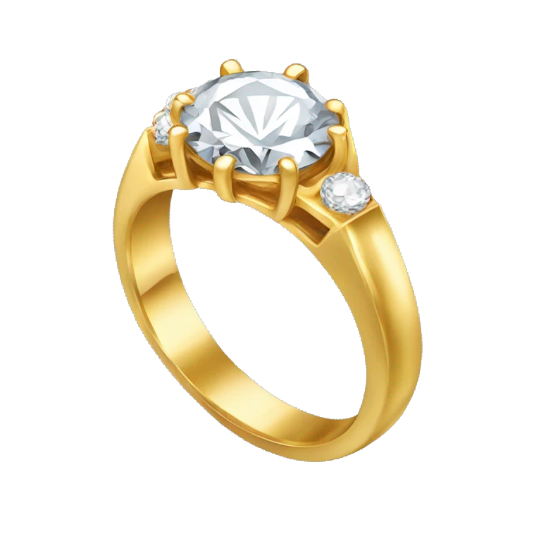 Gold diamond ring with 11 diamonds  emoji