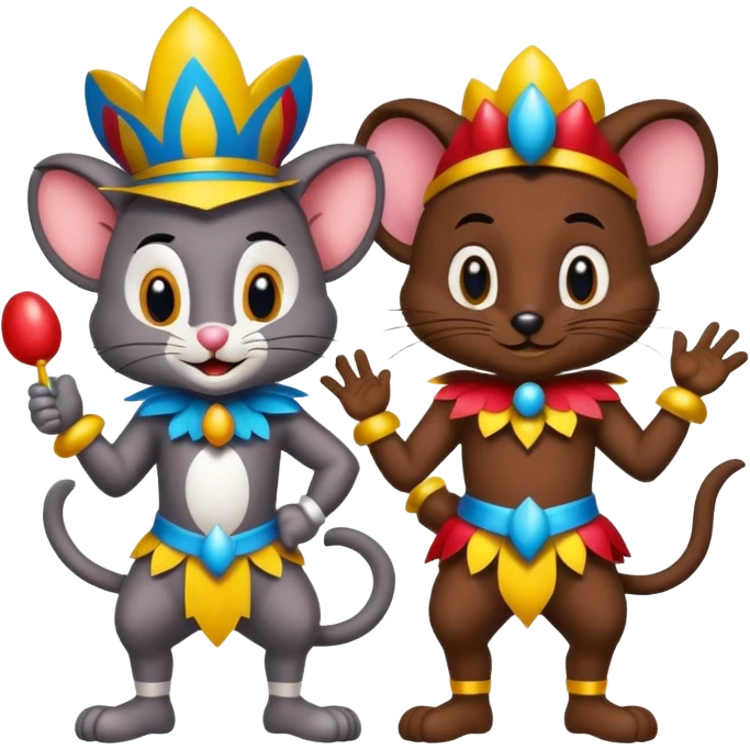  Tom and Jerry emoji com elementos da cultura do Pará, Brasil, sem texto emoji