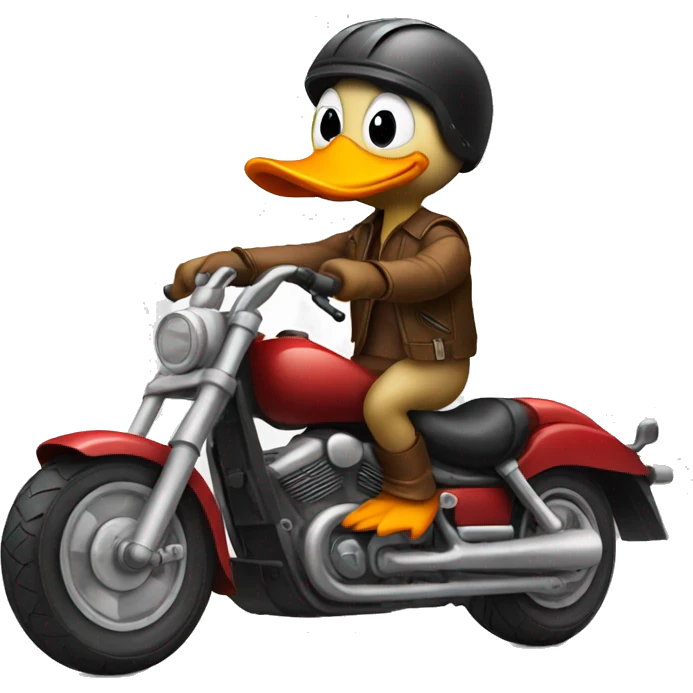 Duck riding a motorcycle  emoji