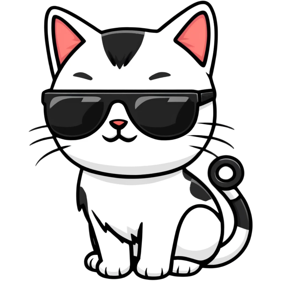 Cat with sunglasses emoji