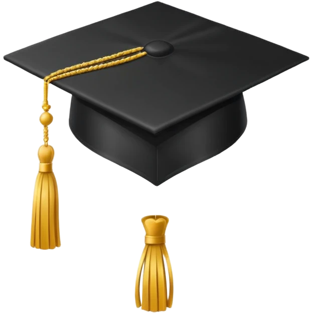 Graduation cap tossed in air emoji