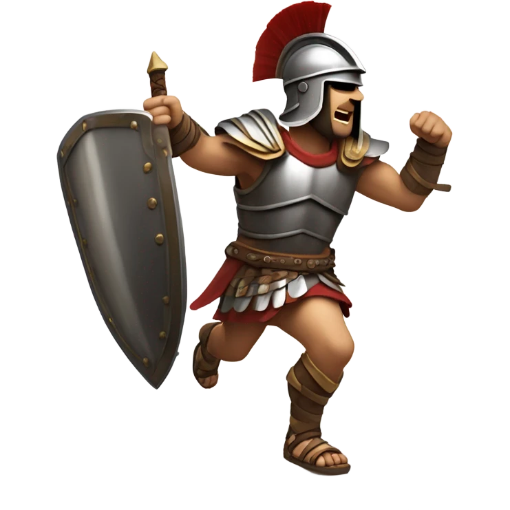 Gladiator running side view emoji