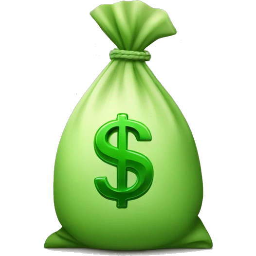 Money bag with green dollar sign emoji
