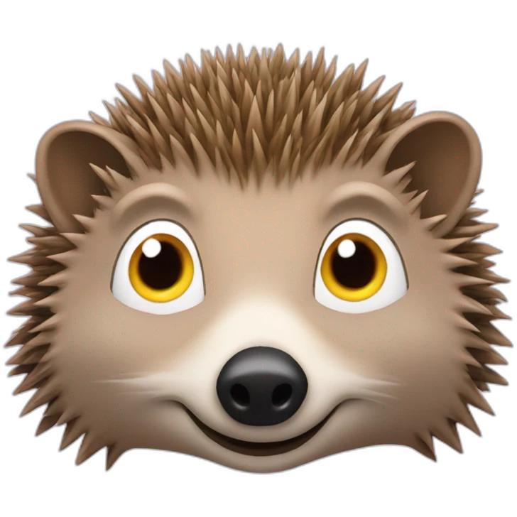 The hedgehog carries eyes on its back emoji