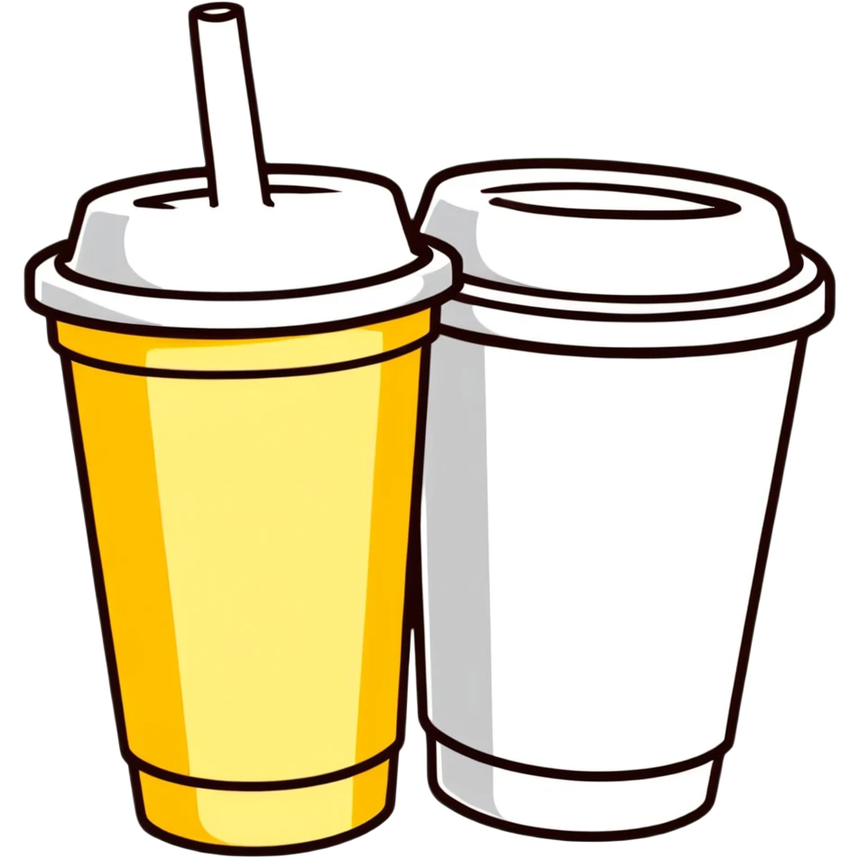 two styrofoam cups emoji