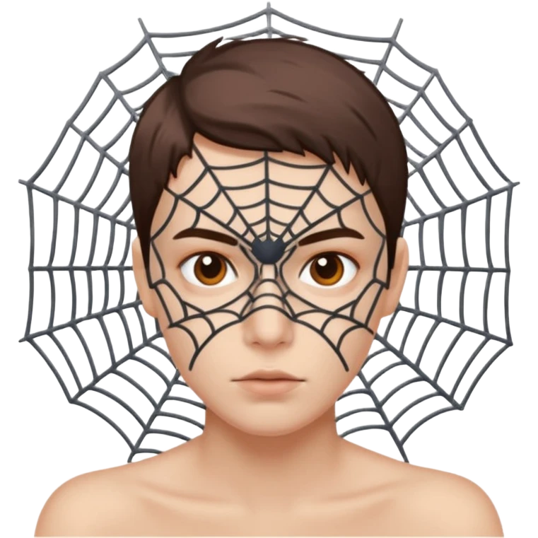 spider make net in face emoji