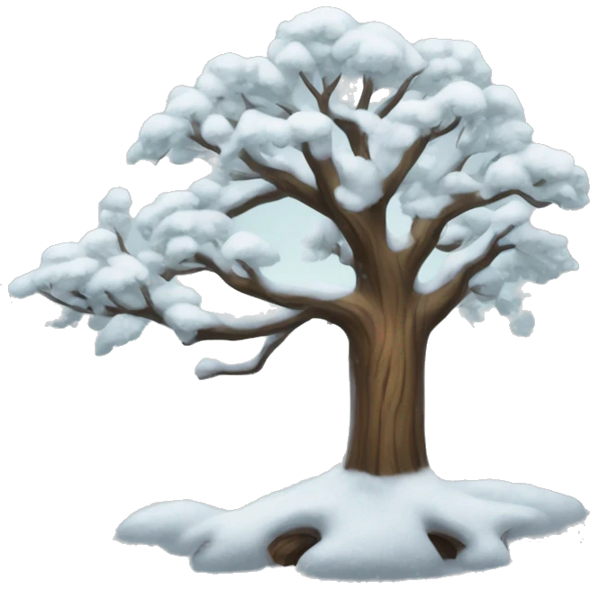 Tree in snow emoji